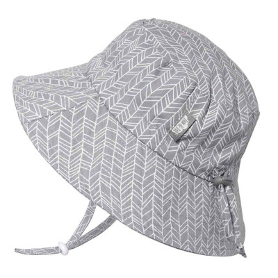 Sombrero ajustable con protección solar Bucket Grey Herringbone