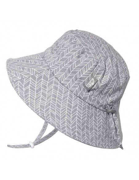 Sombrero ajustable con protección solar Bucket Grey Herringbone