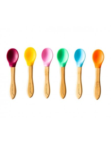 Cucharas Bamboo Eco Rascals Azul-Verde-Naranja