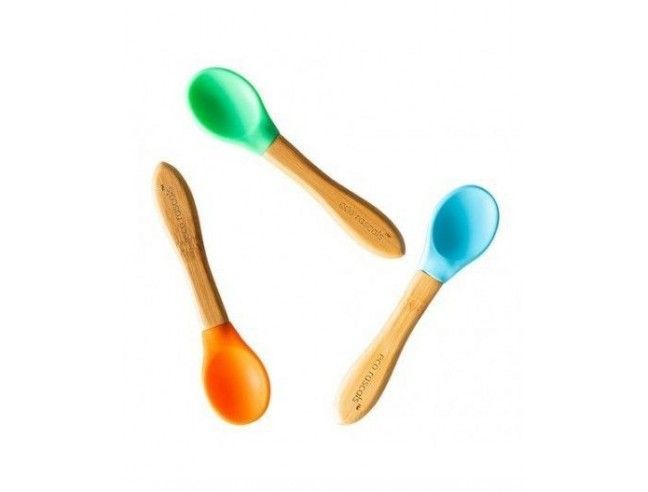 Cucharas Bamboo Eco Rascals Azul-Verde-Naranja