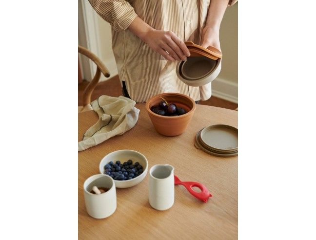Set 2 Tupper de silicona plegables Dale Dusty Mint Liewood