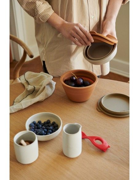 Set 2 Tupper de silicona plegables Dale Dusty Mint Liewood