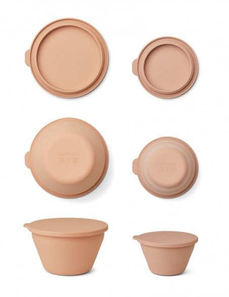 Set 2 Tupper de silicona plegables Tuscany Rose Liewood