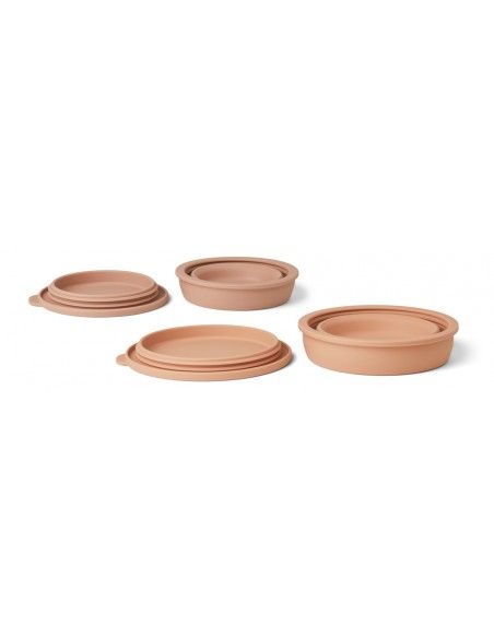 Set 2 Tupper de silicona plegables Tuscany Rose Liewood