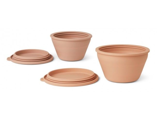 Set 2 Tupper de silicona plegables Tuscany Rose Liewood