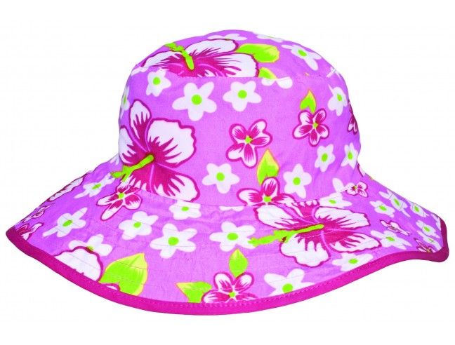 Sombrero reversible con protección solar BANZ Floral Pink
