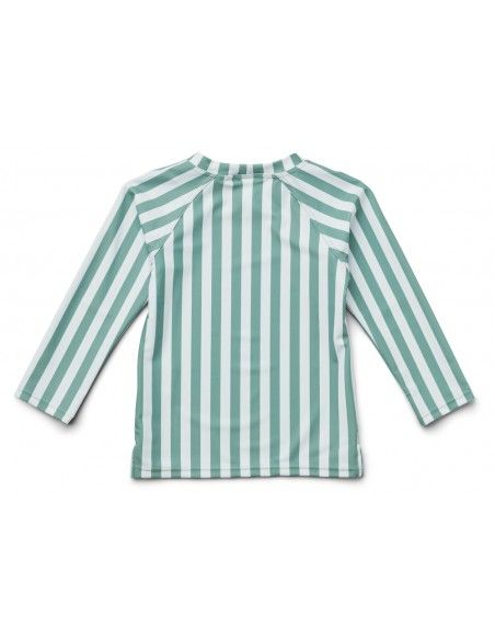 Camiseta de baño Rayas mint con Protección Solar Liewood
