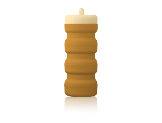 Botella de silicona plegable Wilson Golden caramel/safari mix Liewood