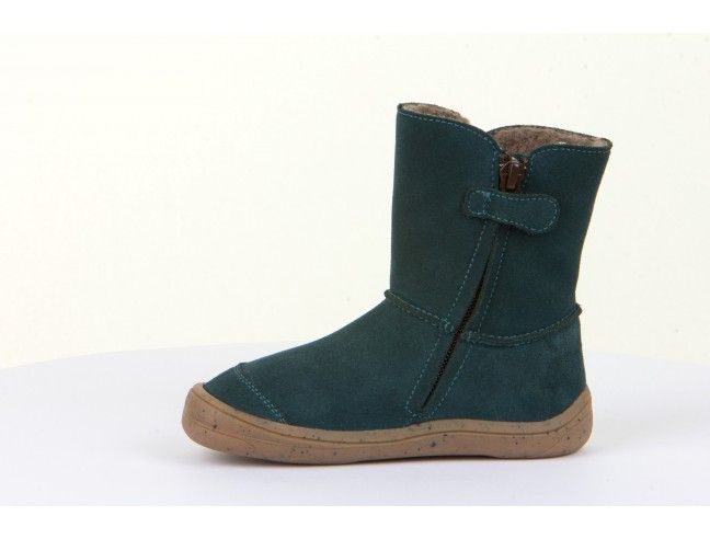 Botín membrana impermeable Barefoot Froddo TEX SUEDE G3160170-5 Petrolium (Talla 31-35)