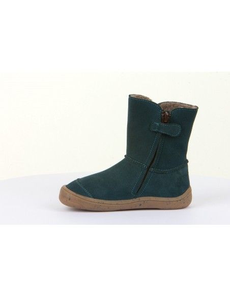 Botín membrana impermeable Barefoot Froddo TEX SUEDE G3160170-5 Petrolium (Talla 31-35)