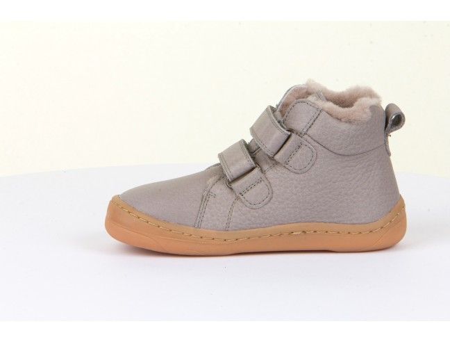 Botín Barefoot Froddo HIGH TOPS Forrado G3110201-6K Light Grey (talla 21-24)