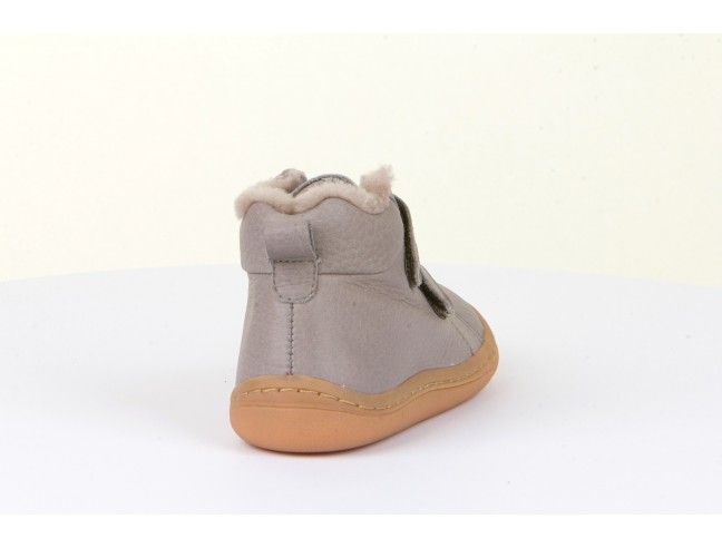 Botín Barefoot Froddo HIGH TOPS Forrado G3110201-6K Light Grey (talla 21-24)