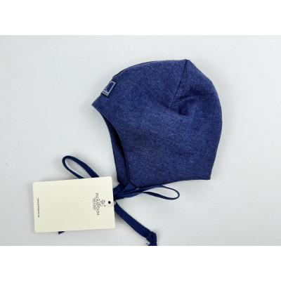 Gorro bebé lana/seda orejera marino PICKAPOOH