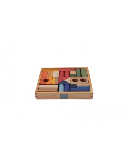 Caja de bloques de colores Wooden Story 30 piezas