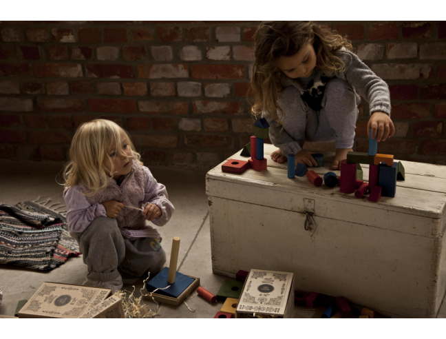 Caja de bloques de colores Wooden Story 30 piezas