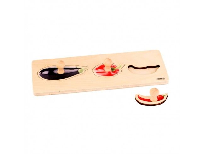 Puzzle 3 Vegetales Montessori