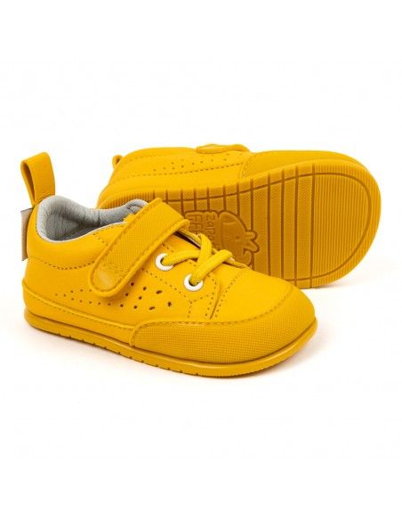 Zapato Feroz Paterna Piel Amarillo SS23
