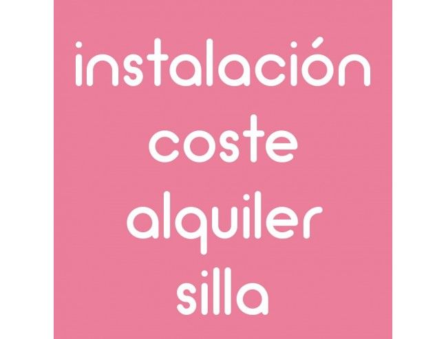 Instalación coste alquiler silla de auto ACM