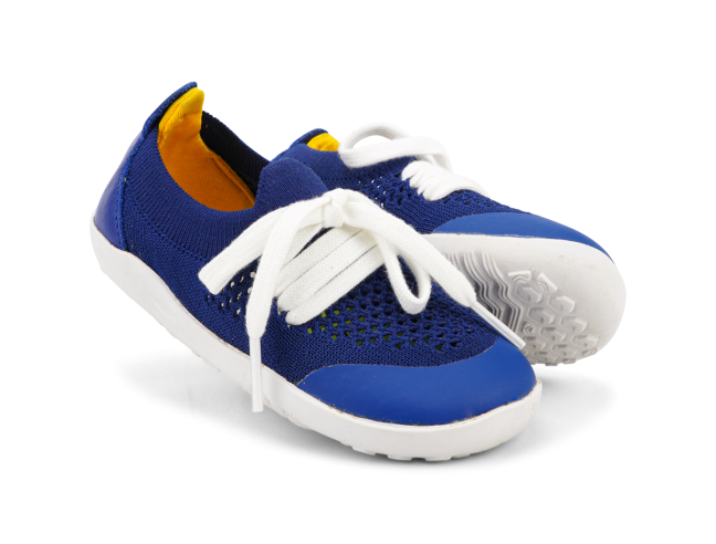 Bobux IW Play Knit 636406E Blueberry+Yellow