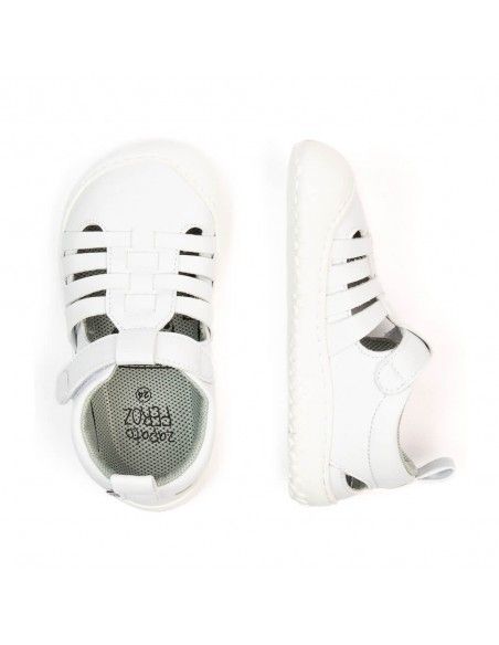 Zapato Feroz Sandalia Tabarca Rocker Microfibra Blanco SS23