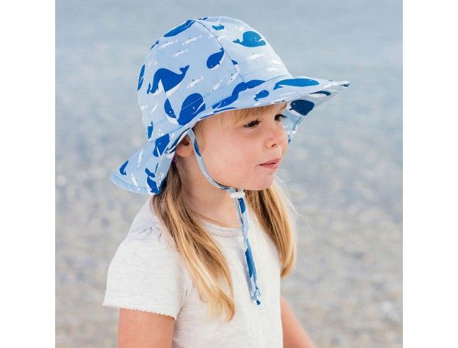 Sombrero ajustable Floppy con protección solar Blue Whale