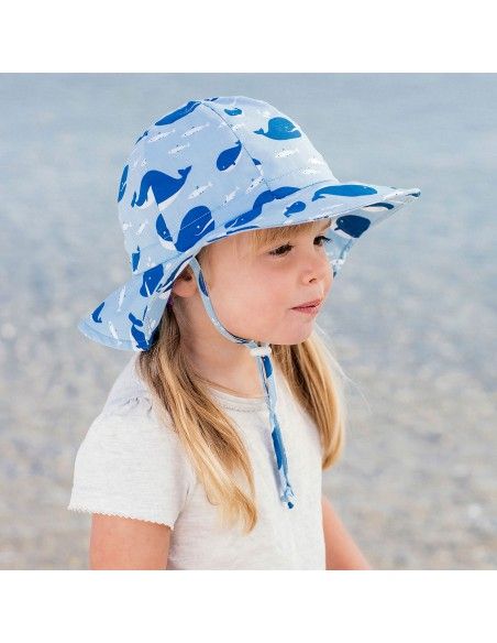 Sombrero ajustable Floppy con protección solar Blue Whale