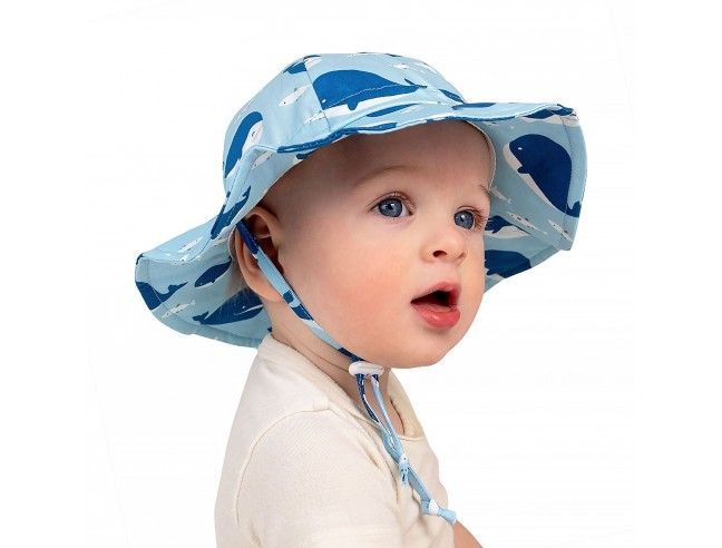 Sombrero ajustable Floppy con protección solar Blue Whale