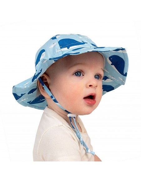 Sombrero ajustable Floppy con protección solar Blue Whale