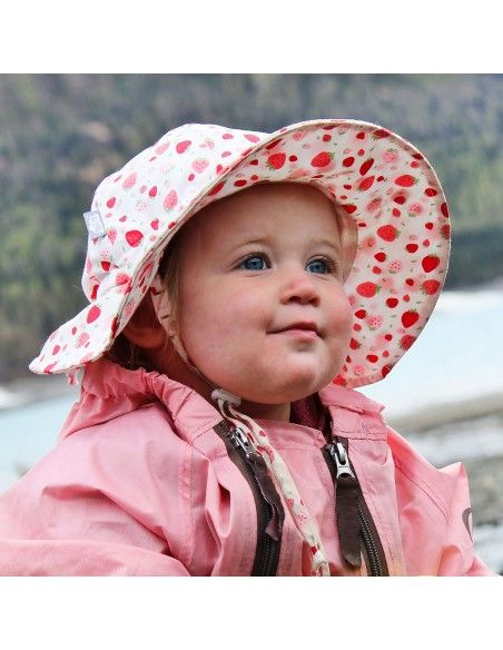 Sombrero con protección solar ajustable Floppy Strawberry