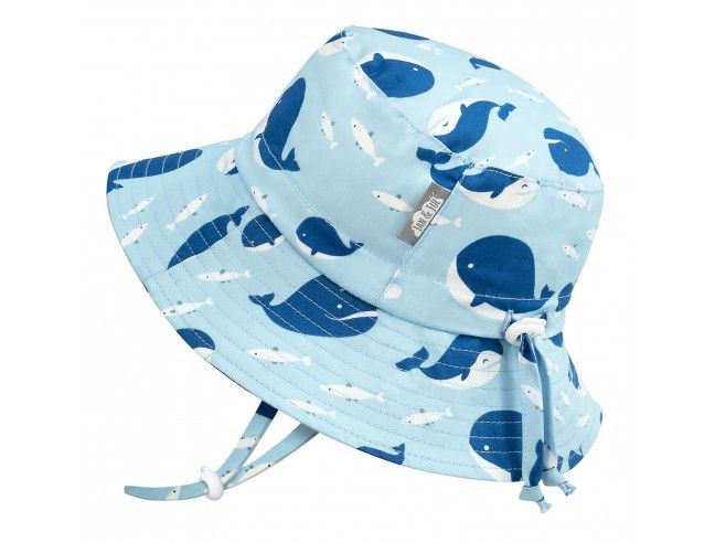 Sombrero ajustable Bucket con protección solar Blue Whale