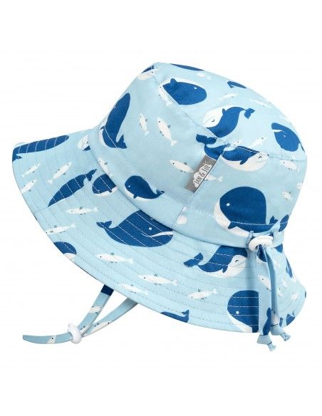 Sombrero ajustable Bucket con protección solar Blue Whale