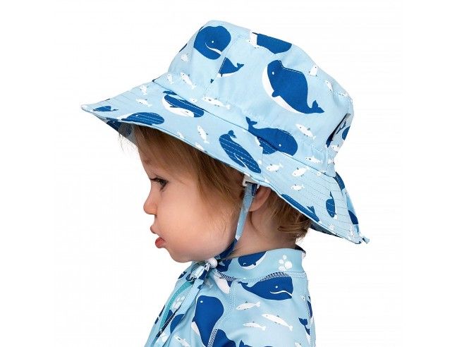 Sombrero ajustable Bucket con protección solar Blue Whale