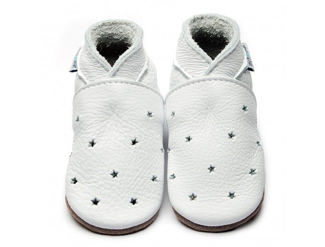 Zapatito de suela blanda Milky Way White INCH BLUE