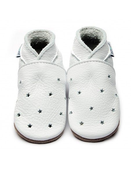 Zapatito de suela blanda Milky Way White INCH BLUE