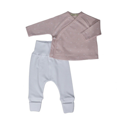 Conjunto 2 piezas Algodón Orgánico ESTRELLAS ROSA SonPetit