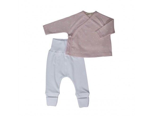 Conjunto 2 piezas Algodón Orgánico ESTRELLAS ROSA SonPetit