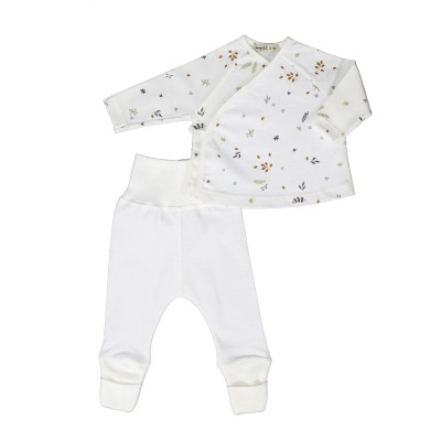 Conjunto 2 piezas Algodón Orgánico HOJAS SonPetit