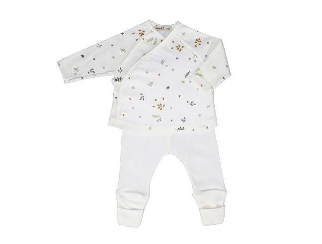 Conjunto 2 piezas Algodón Orgánico HOJAS SonPetit