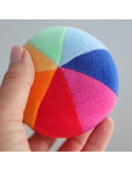 Pelota Arcoíris con sonajero Grimm´s