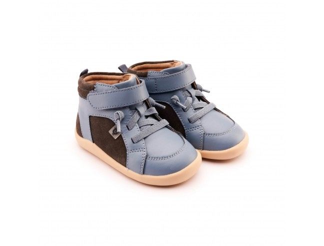 Deportiva abotinada Elástico+Velcro WOODFORD Suede Índigo Old Soles
