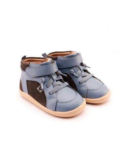 Deportiva abotinada Elástico+Velcro WOODFORD Suede Índigo Old Soles
