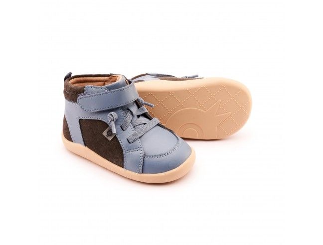 Deportiva abotinada Elástico+Velcro WOODFORD Suede Índigo Old Soles