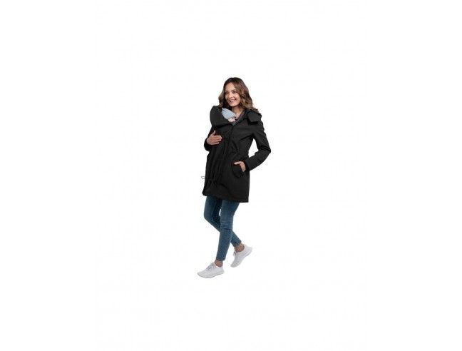 Abrigo Porteo y Maternidad Shell Negro WOMBAT&CO