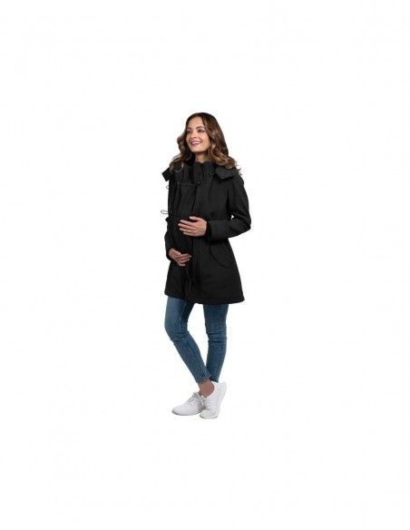 Abrigo Porteo y Maternidad Shell Negro WOMBAT&CO