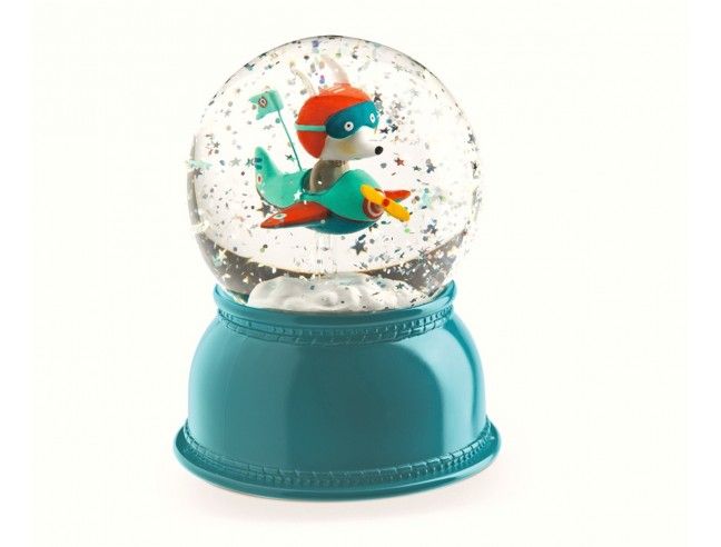 Lámpara bola de nieve Avión DJeco
