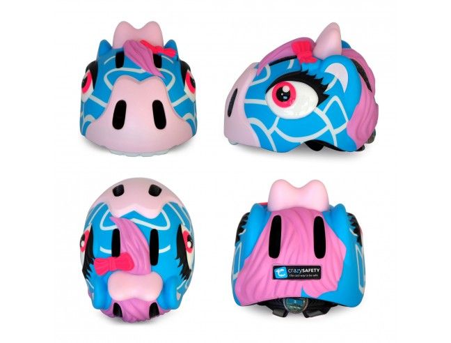 Casco para bicicleta y patinete Crazy Safety - Giraffe Blue