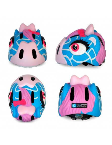 Casco para bicicleta y patinete Crazy Safety - Giraffe Blue