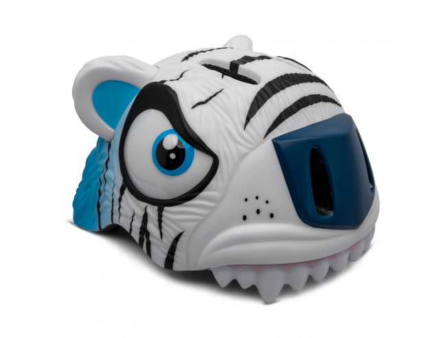 Casco para bicicleta y patinete Crazy Safety - Tiger White