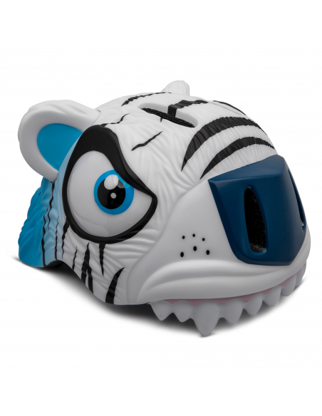 Casco para bicicleta y patinete Crazy Safety - Tiger White