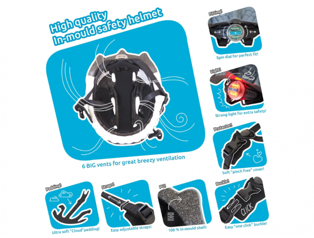 Casco para bicicleta y patinete Crazy Safety -...